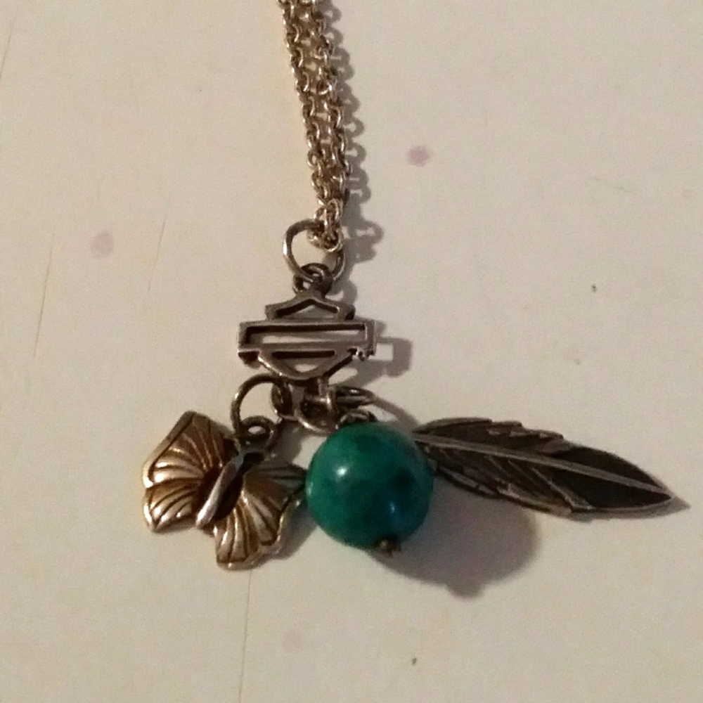 Sterling Harley Davidson necklace